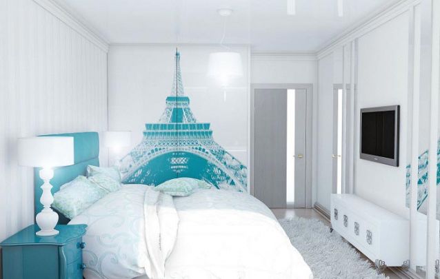 Branco e azul formam uma combinação relaxante para o quarto Branco e azul formam uma combinação relaxante para o quarto