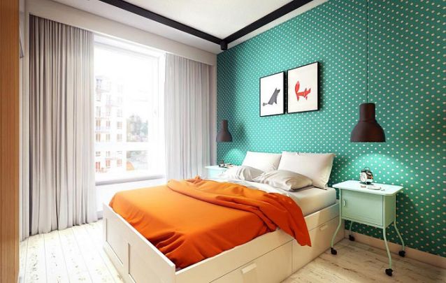 Uma opção de quarto para jovens simples e agradável Uma opção de quarto para jovens simples e agradável