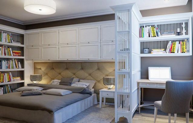 A estante vazada é uma ótima alternativa para separar a área de descanso da área de estudos do quarto A estante vazada é uma ótima alternativa para separar a área de descanso da área de estudos do quarto