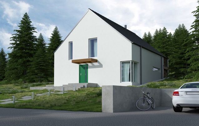 O estilo minimalista foi adotado para este projeto de casa O estilo minimalista foi adotado para este projeto de casa