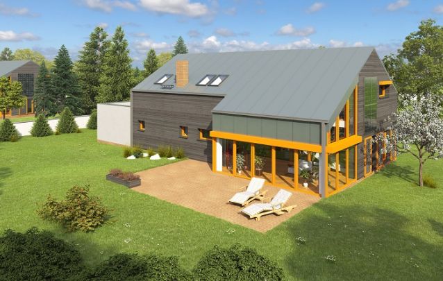 Este projeto de casa lembra um antigo celeiro Este projeto de casa lembra um antigo celeiro