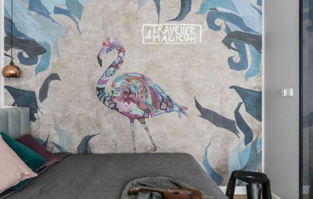 Papel de parede arrojado para um quarto feminino pequeno Papel de parede arrojado para um quarto feminino pequeno