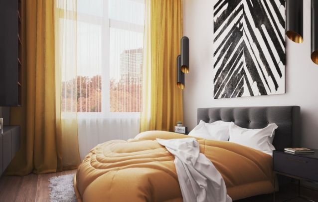 Quarto feminino pequeno, porém, arrojado Quarto feminino pequeno, porém, arrojado