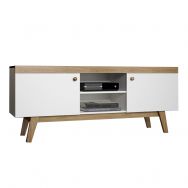 Rack para TV Até 60 Polegadas 2 Portas Trend 26701 Hanover/Branco - Atria Móveis