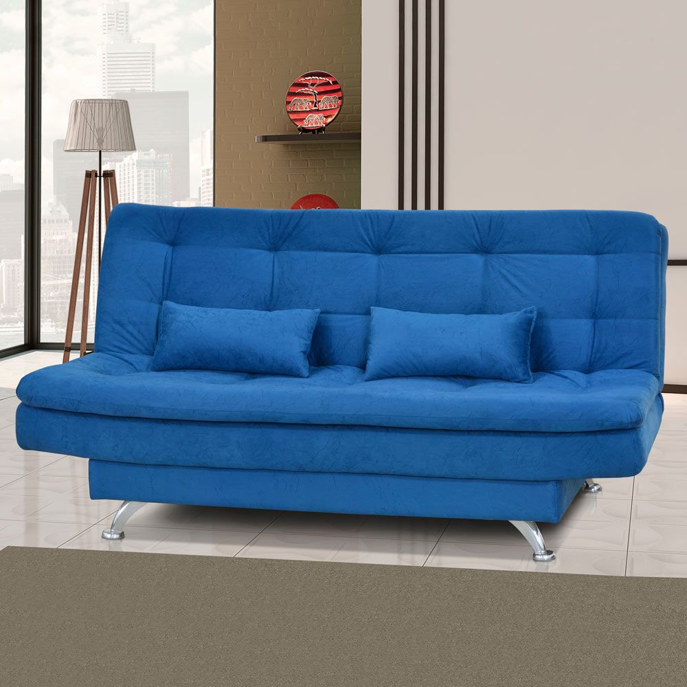 Sofá Cama 3 Lugares Salomé 00069.0384 AzulMatrix