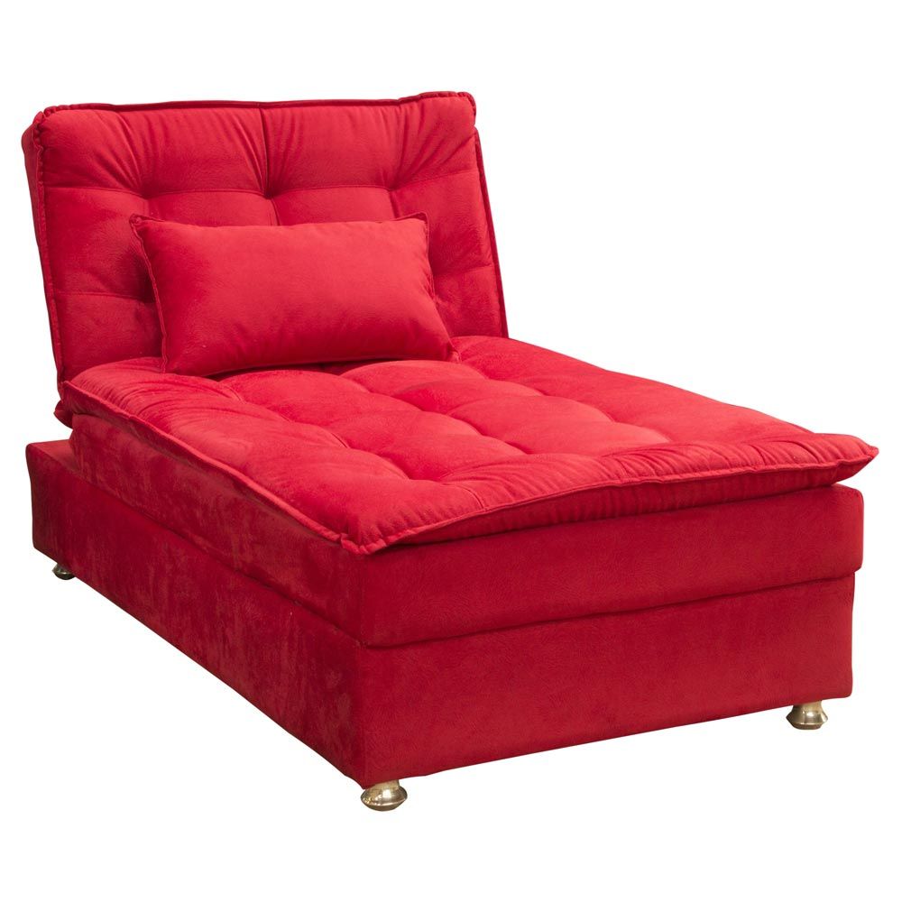 Sofá Cama 1 Lugar Penélope 00504.1377 Vermelho Matrix