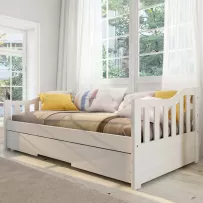 Cama Infantil Bicama American em Madeira Maciça 1000  Branco - Arbol Movelaria