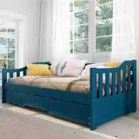 Cama Infantil Bicama American em Madeira Maciça 1003 Azul - Arbol Movelaria