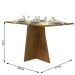 Mesa de Jantar 6 Lugares Cida Cedro/Dakota/Off White - Viero Móveis
