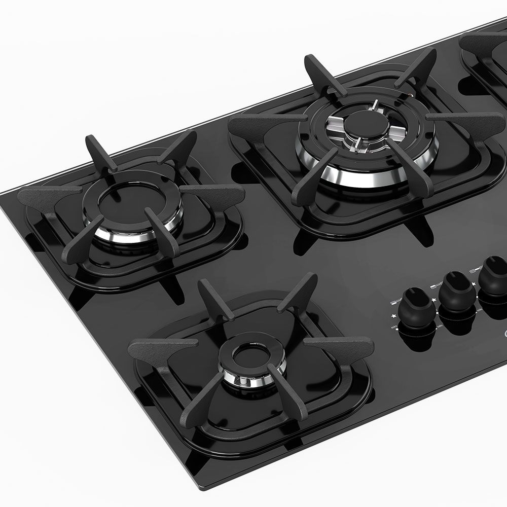 Cooktop 5 Bocas com Queimador Tripla Chama Preto Mueller