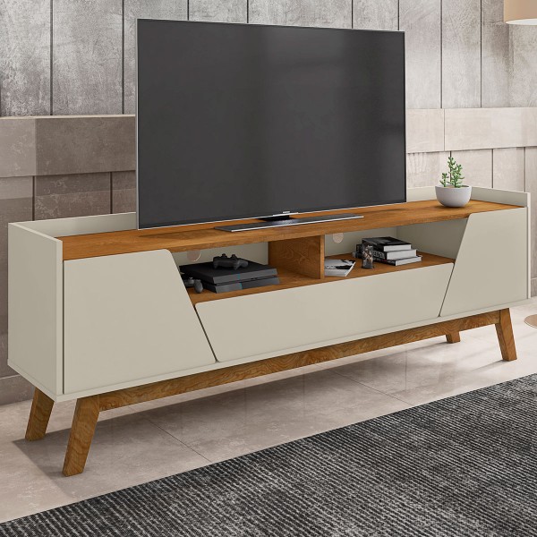 Rack para TV Até 70 Polegadas Florença 2 Portas 1 Gaveta Off White